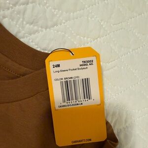 Carhartt Tan Long-Sleeve Bodysuit